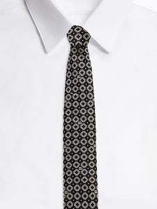 dolce&gabbana Dolce & Gabbana Zijden stropdas met logo jacquard - Zwart