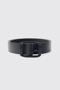 Boohoo Matte Nepleren Riem, Black