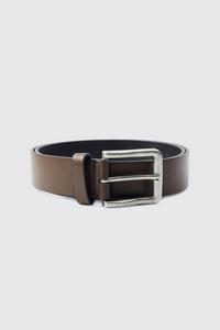 Boohoo Faux Leather Belt, Brown