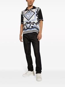 dolce&gabbana Dolce & Gabbana Straight jeans met logoplakkaat - Blauw