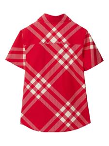 Burberry Kids check-print buttoned shirt - Rood