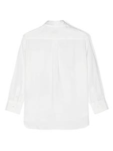 ETRO KIDS Popeline shirt met borduurwerk - Wit