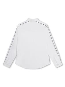 bosskidswear BOSS Kidswear Shirt met gestreepte afwerking - Wit