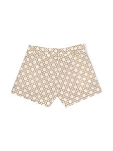 mimisol Mi Mi Sol Shorts met geometrische print - Wit