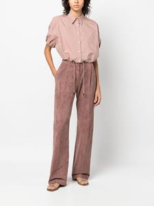 Brunello Cucinelli Leren broek - Roze