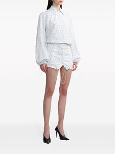 theattico The Attico Gestreepte blousejurk - Wit