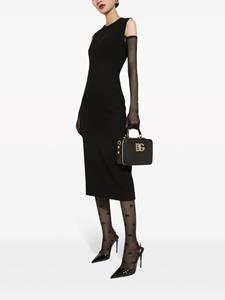 dolce&gabbana Dolce & Gabbana Midi-jurk met ronde hals - Zwart