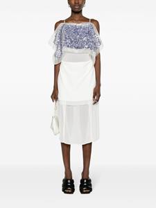 proenzaschouler Proenza Schouler Zaha gelaagde midi-jurk - Wit