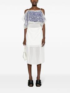 Proenza Schouler Zaha gelaagde midi-jurk - Wit