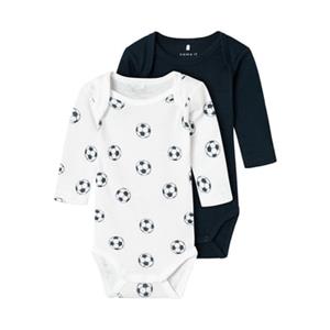 name it Lange mouw body 2-pack voetbal B right White