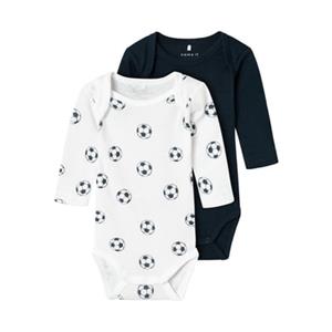 Name it Lange mouw body 2-pack voetbal B right White