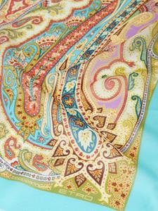 ETRO Zijden sjaal met paisley-print - Blauw