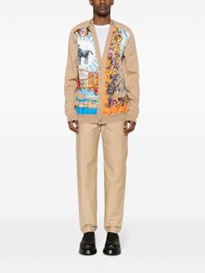 Moschino Broek met geborduurd logo - Beige
