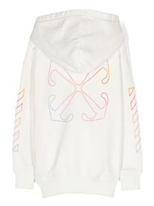 off-whitekids Off-White Kids Gestreepte katoenen hoodie - Wit