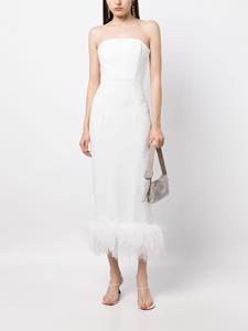 16Arlington Jurk met veren afwerking - Wit