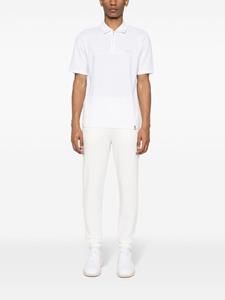 logo-embroidered piqué polo shirt - Wit