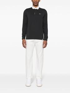 boggimilano Boggi Milano Katoenen poloshirt met geborduurd logo - Zwart