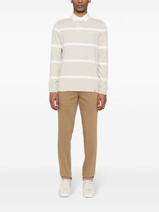 Boggi Milano striped cotton polo shirt - Beige