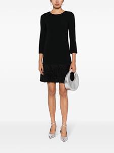 JANE Mini-jurk met bloemdetail - Zwart