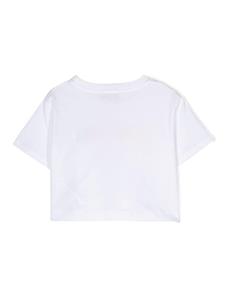 Missoni Kids logo-embroidered cotton T-shirt - Wit
