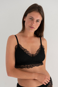 Savara Intimates Damen vegan Bralette Willow Schwarz