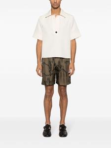 Nanushka Shorts met abstracte print - Groen