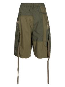 mastermindworld Mastermind World Elastische cargo shorts van katoenblend - Groen