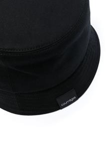Courrèges Vissershoed met logo-applicatie - Zwart