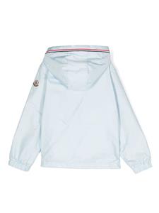 Moncler Enfant logo-patch hooded jacket - Blauw