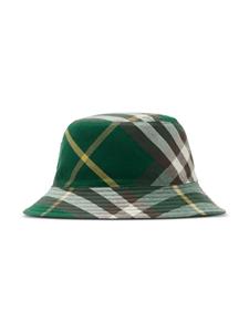 Burberry Geruite vissershoed - Groen