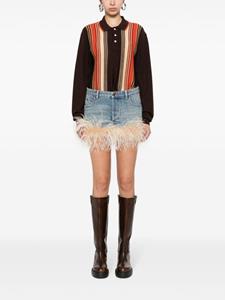 miumiu Miu Miu Rok met veren detail - Blauw