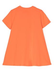 kenzokids Kenzo Kids Katoenen T-shirtjurk met print - Oranje