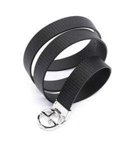 giorgioarmani Giorgio Armani Leren riem - Zwart