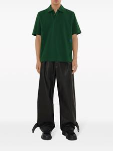 Burberry logo-embroidered cotton polo shirt - Groen