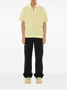 Burberry logo-embroidered cotton polo shirt - Geel