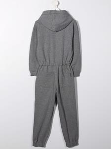 brunellocucinellikids Brunello Cucinelli Kids Jumpsuit met elastische tailleband - Grijs