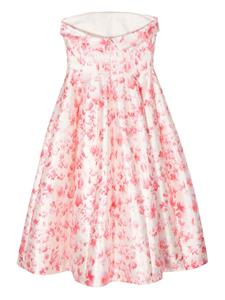 philosophydilorenzoserafini Philosophy Di Lorenzo Serafini Midi-jurk met bloemenprint - Beige
