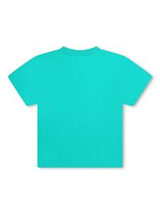 bosskidswear BOSS Kidswear Katoenen T-shirt met logoprint - Blauw