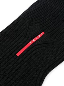 Prada Linea Rossa virgin-wool balaclava - Zwart