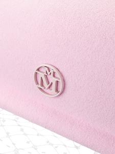 maisonmichel Maison Michel New Bonnie hoed met sluierdetail - Roze