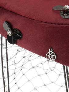 maisonmichel Maison Michel Tess crystal-embellished beret - Rood