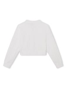michaelkorskids Michael Kors Kids Bomberjack met bandkraag met textuur - Wit