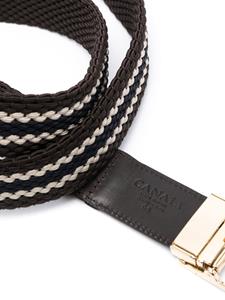 Canali Gestreepte riem - Bruin