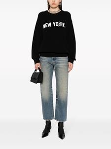 R13 Cropped jeans met wijde pijpen - Blauw