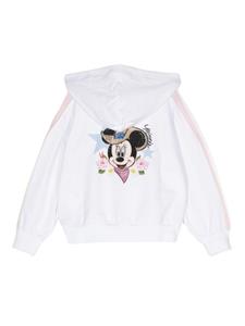 Monnalisa Minnie cotton zip-up hoodie - Wit