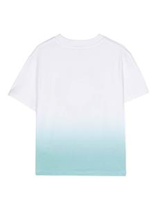 stellamccartneykids Stella McCartney Kids Ombré katoenen T-shirt - Wit