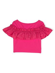Monnalisa T-shirt met ruches - Roze