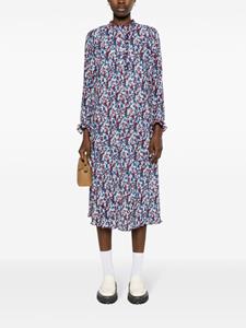 GANNI Geplooide midi-jurk - Blauw