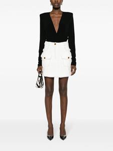 Balmain Tweed mini-rok - Wit