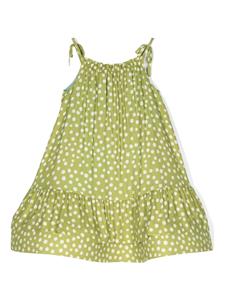 mimisol Mi Mi Sol Jurk met stippen - Groen